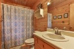 Full shared bathroom tub/shower combo 